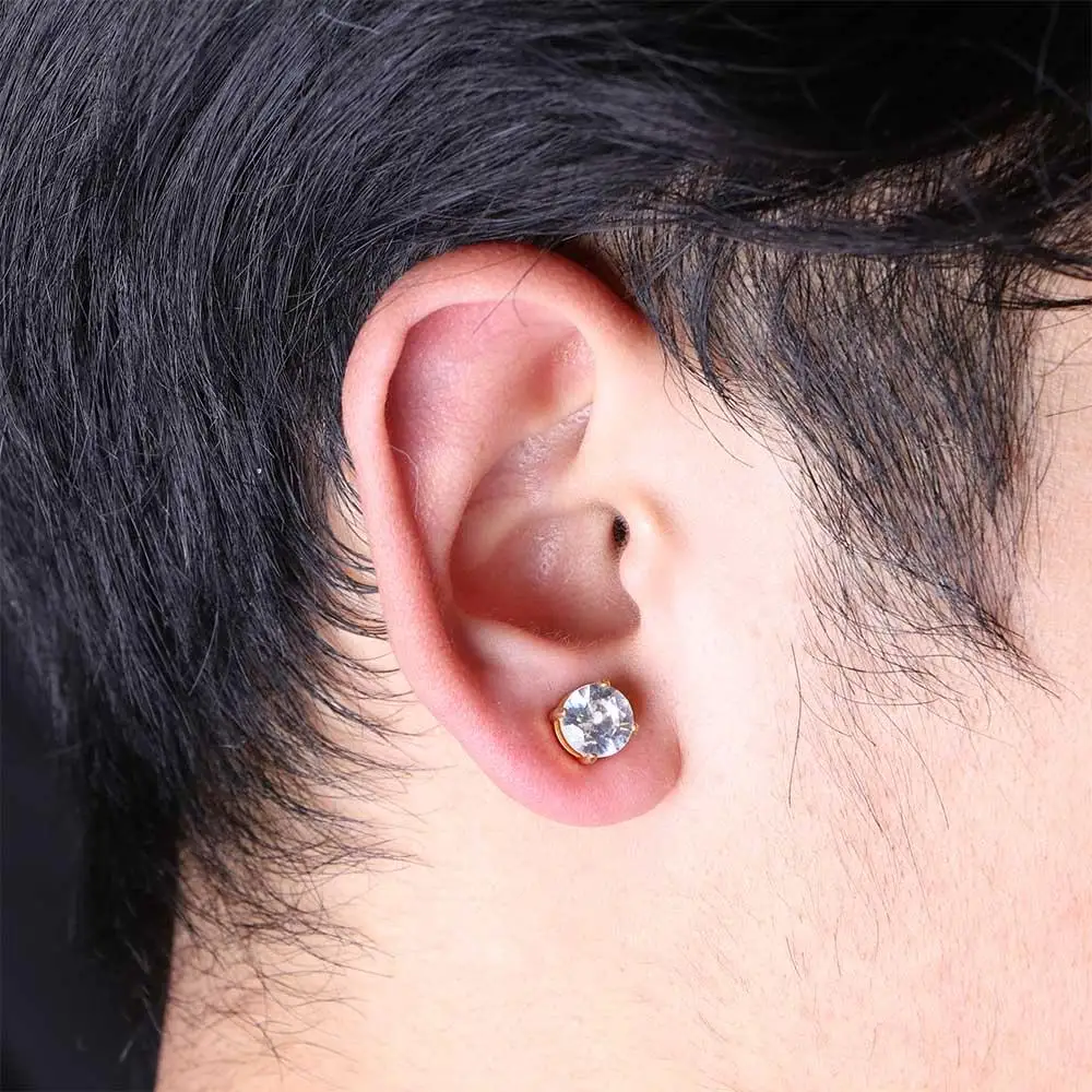 Элегантные винтажные круглые серьги без пирсинга для мужчин и женщин