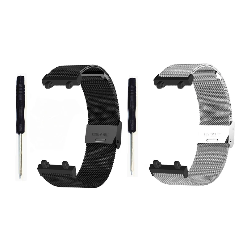 

Sports Band Wristband for amazfitT Rex 2 Smart Watch Stainless Steel Mesh Strap K1KF