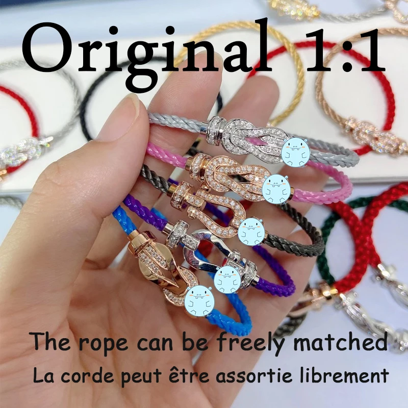 

Браслет U-образный женский из серебра 2023 пробы с застежкой-подковой