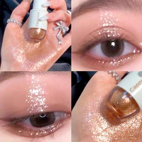 6 colors liquid glitter eyeshadow highlighter waterproof pearlescent shiny eye shadow sequins lying silkworm makeup cosmetic