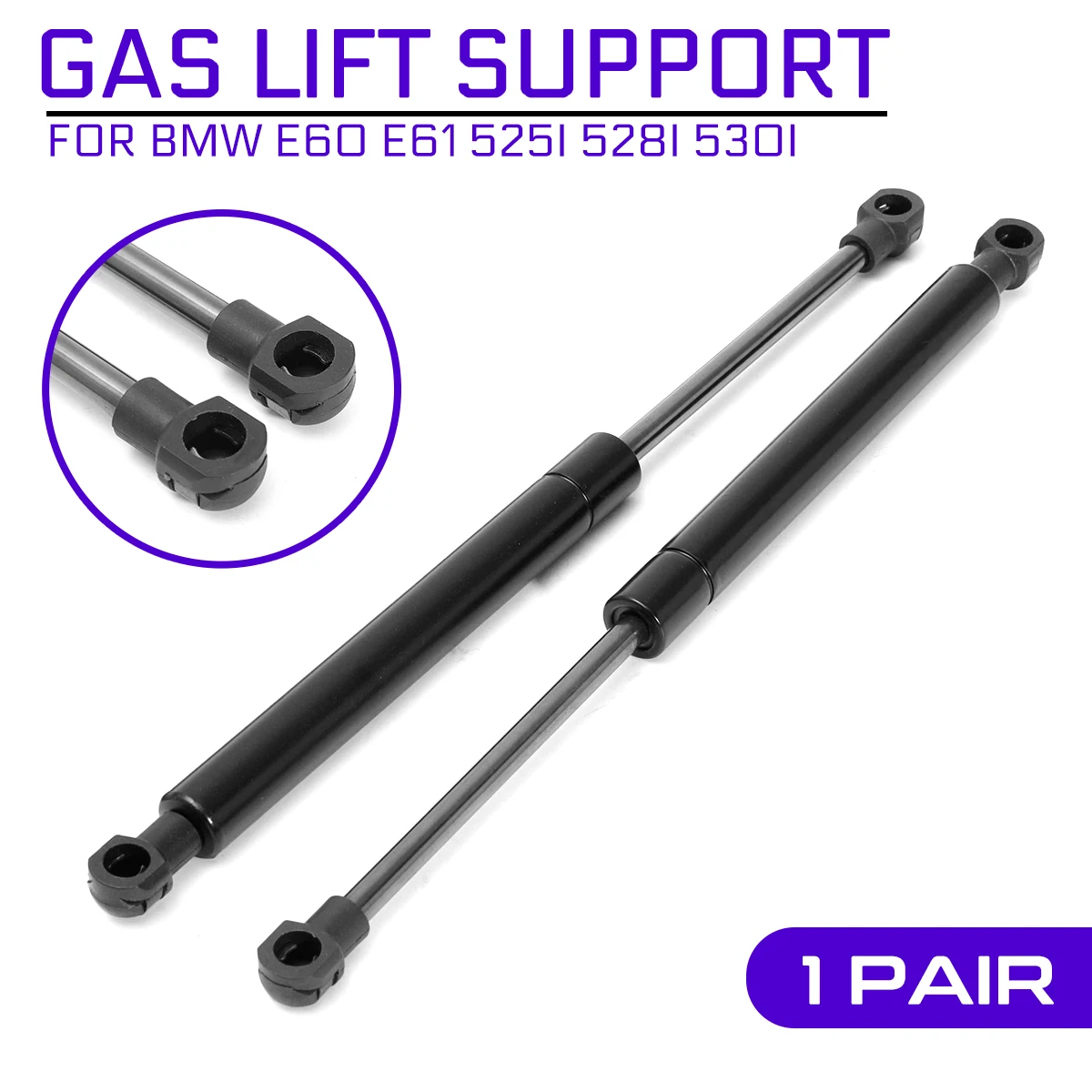 

For BMW E60 E61 525i 528i 530i 2pcs Car Support Rod Front Hood Gas Lift Support Shock Strut Damper Car Accessories Replacement