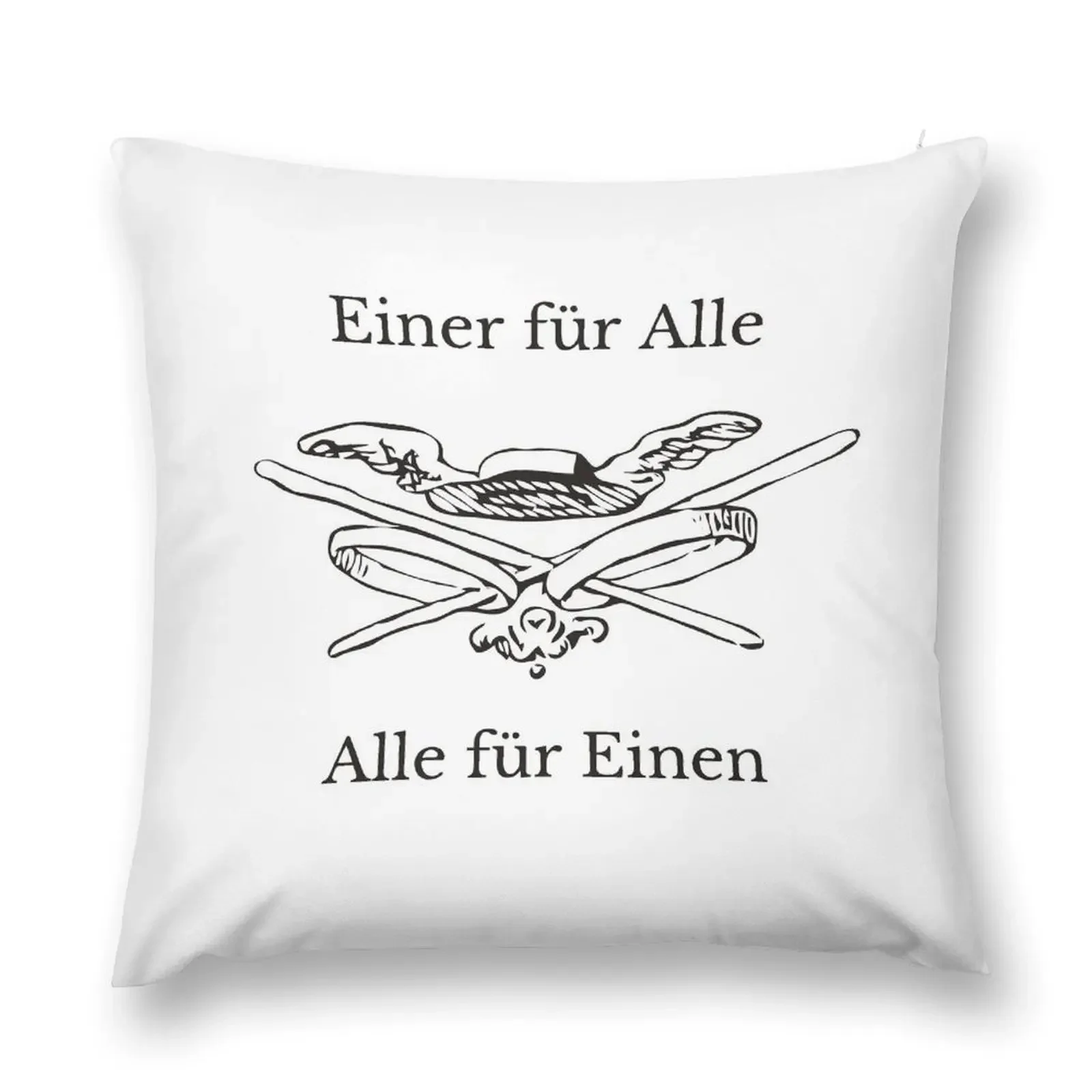 Alle für피 и милção für alle - Die Enter Musketiere Декоративная подушка рождественские