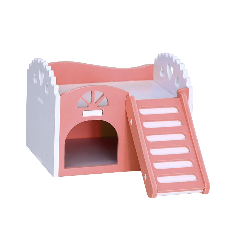 

Hamsters Animal Hideout House Wooden Cottage Rat Mice Gerbil Accessories Toy Animals Habitat Dwarf Hamster cage