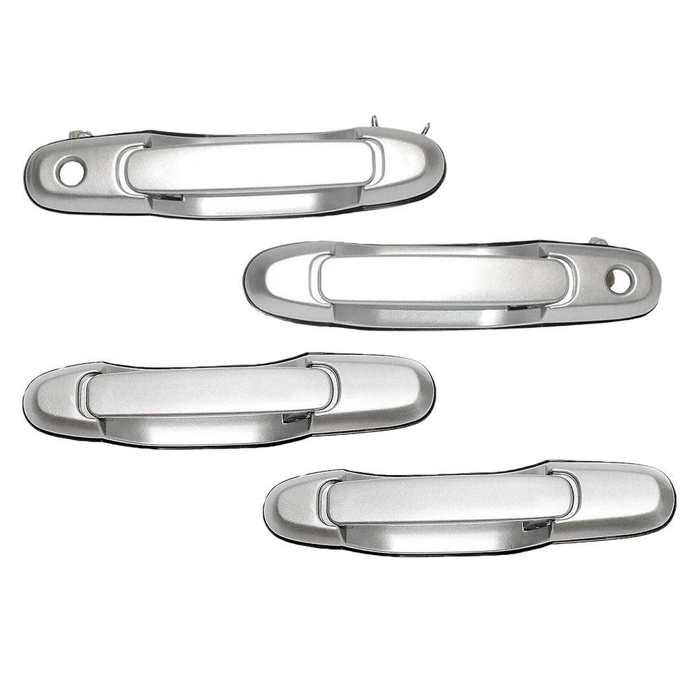 

Передняя, задняя, левая, правая, наружная дверная ручка, набор из 4 предметов для Toyota Sienna 1998-2003 серебристого цвета