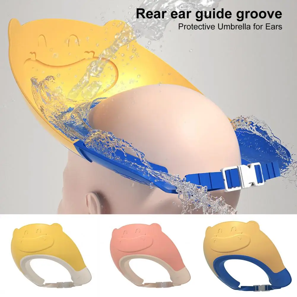 Baby Shampoo Hat Widen Protection Adjustable Comfortable Waterproof Silicone Ear Protection Children's Shampoo Hat Baby Products