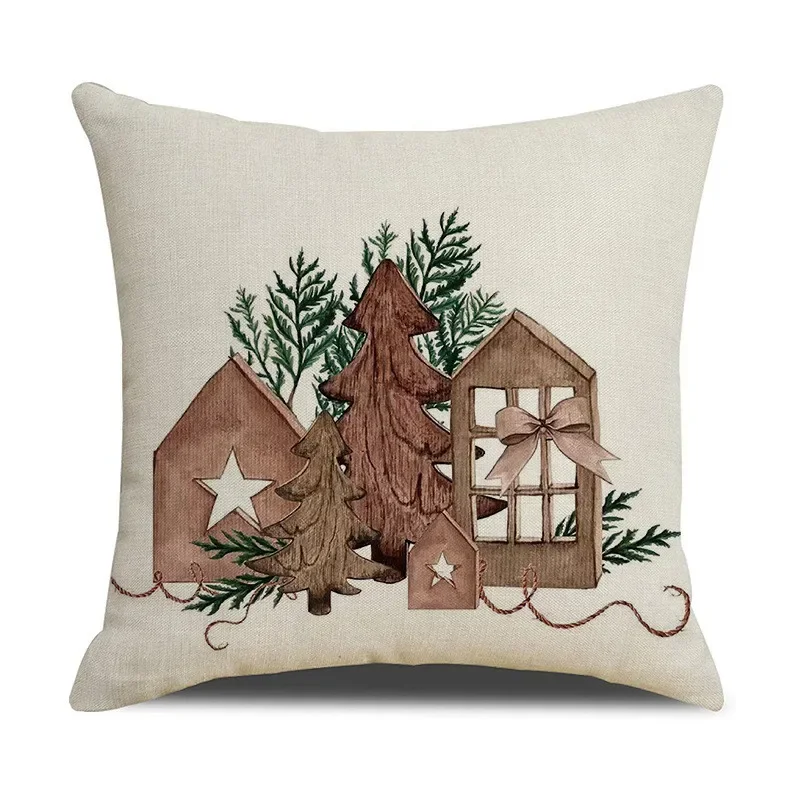 

Рождественская наволочка для подушки, полиэстер, 45x45 см