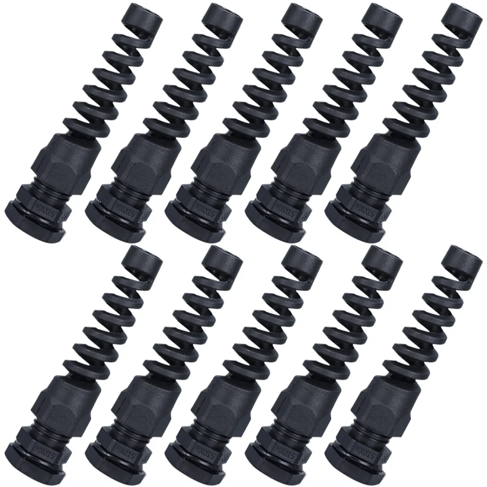

10 Pcs Cord Connector Strain Relief Joint Cable Pass Through Cable Glands Adapter