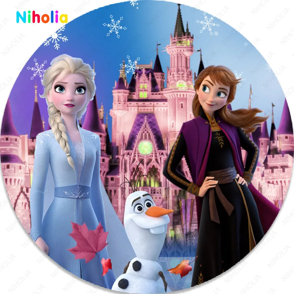 Фон для фотосъемки с изображением принцессы Эльзы из мультфильма Холодное