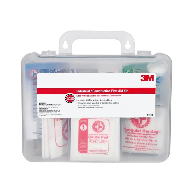 

Industrical/Construction First Aid Kit, 118 Pieces, OSHA & ANSI Compliant