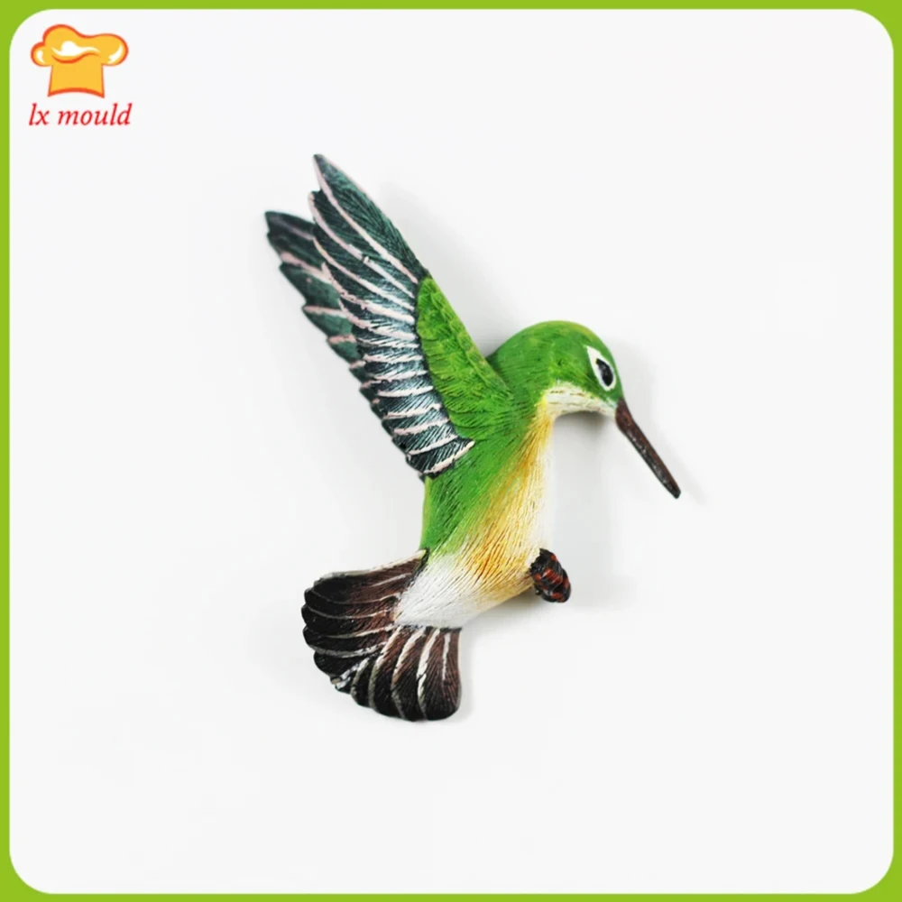 Фото Силиконовая форма HUMMING BIRD, помадка, шоколадная глазурь, украшение для торта, топпер, форма для выпечки, смола, глина, помадка, гибкий полимер №1
