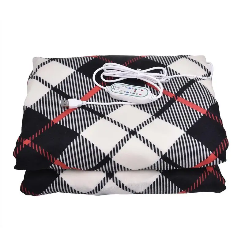 

Теплое электрическое одеяло Meek с подогревом через USB, мягкая накидка с подогревом, регулируемое время, для дома и офиса