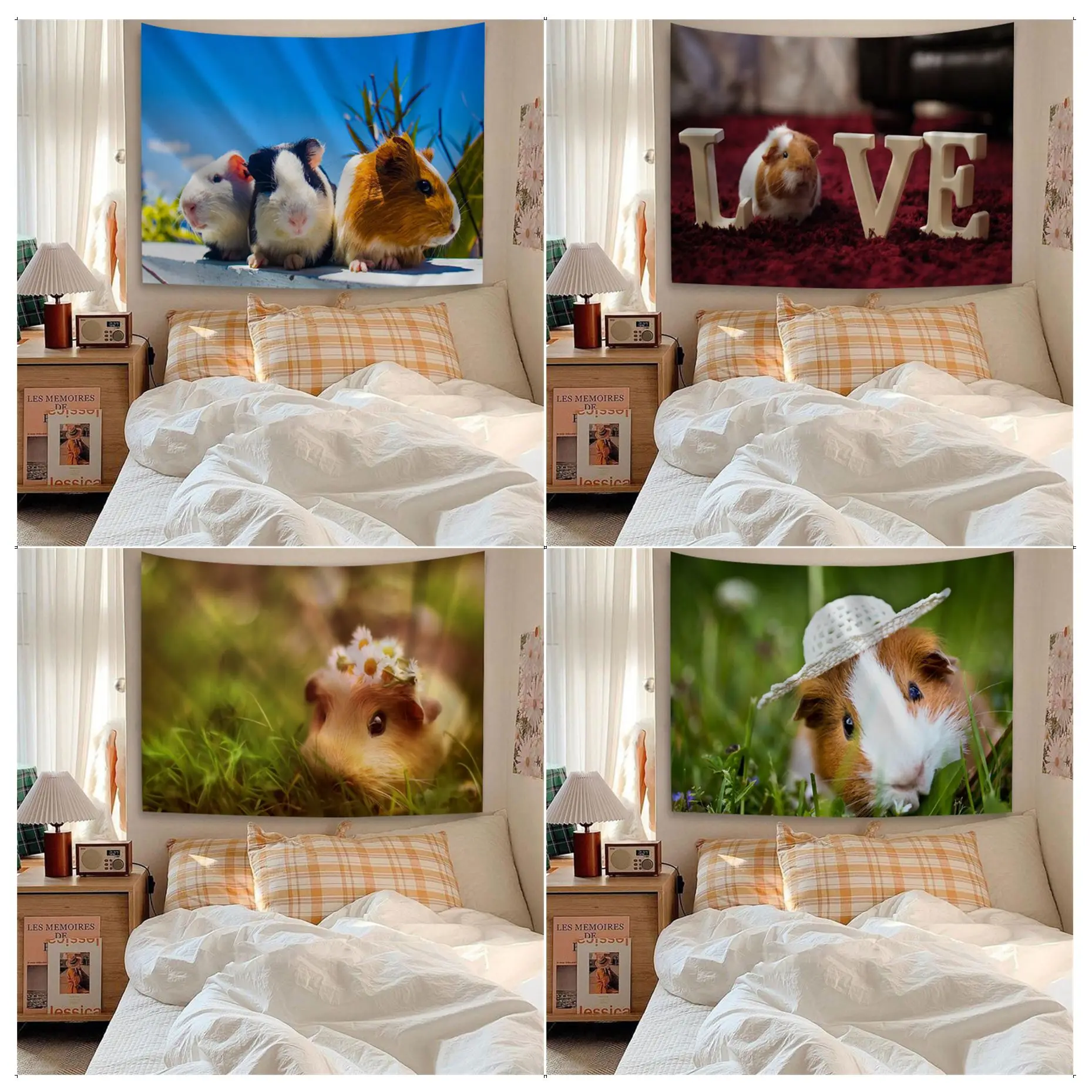 

Cute Guinea Pig Colorful Tapestry Wall Hanging Cheap Hippie Wall Hanging Bohemian Wall Tapestries Mandala Wall Art Decor