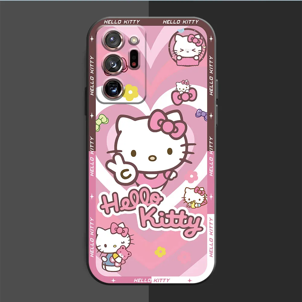 Силиконовый чехол для Samsung Galaxy S9 S8 Plus Note 9 8 20 Ultra 10 S10 чехол-накладка Sanrio Hello Kitty Kuromi