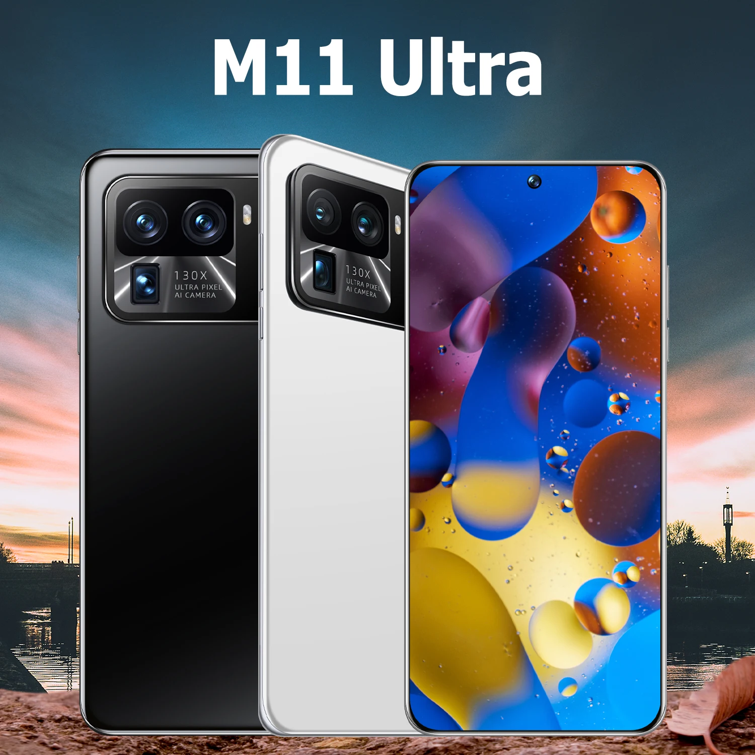 

Global Version M11 Ultra 5G Smartphone 7.3 Inch Screen Qualcom 888 Dual Sim Unlocked Mobile Phones 64MP Inteligente Cell Phones