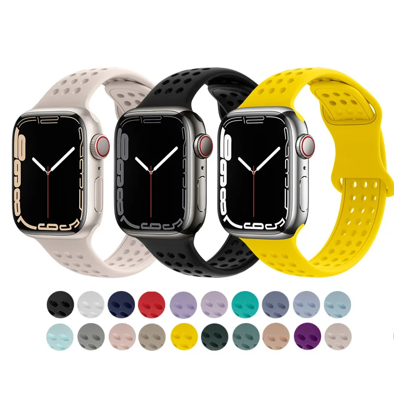 

Ремешок силиконовый для Apple Watch 38/ 40/41 мм 42 мм 44 мм 45 мм