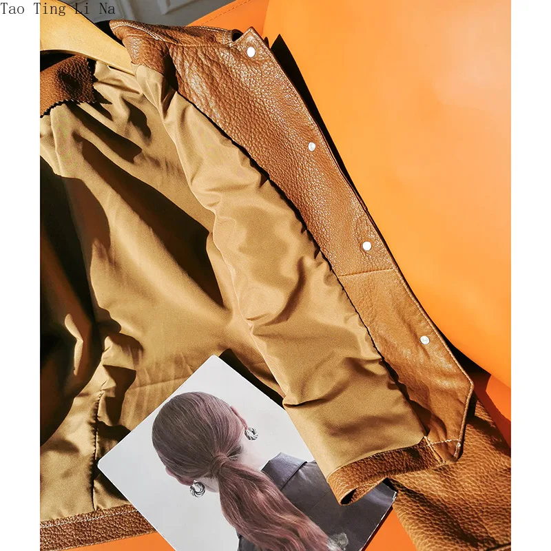 Женская куртка из овечьей кожи Tao Ting Li Na вспененной овчины W5