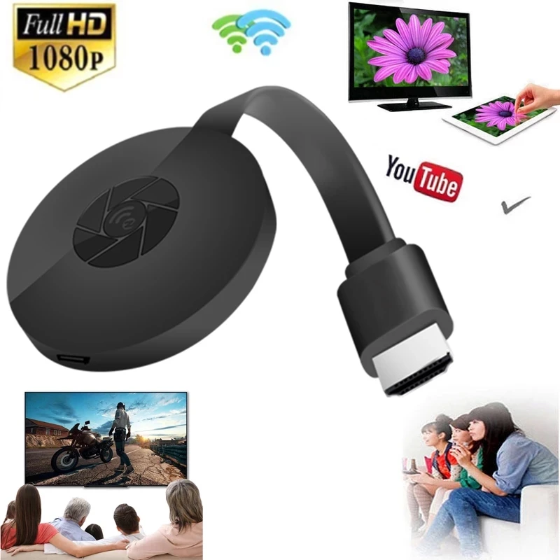 

Лидер продаж, G2 беспроводной HDMI-совместимый адаптер, Wi-Fi дисплей, приемник 1080P HD TV Stick для Airplay Media Streamer Media для Ios, Android