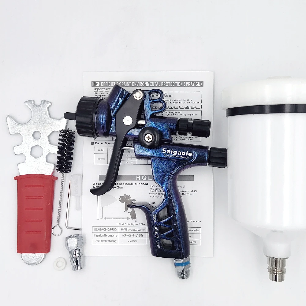 

High Quality 6800B HVLP Painting Spray Gun 1.3mm Nozzle RP Airbrush Spray Tool Water-Based Air Spray Gun