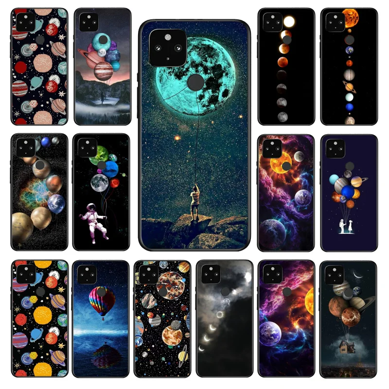 

Moon Stars Space Astronaut Phone Case for Google Pixel 7 Pro 7 6A 6 Pro 5A 4A 3A Pixel 4 XL Pixel 5 6 4 3 XL 3A XL 2 XL