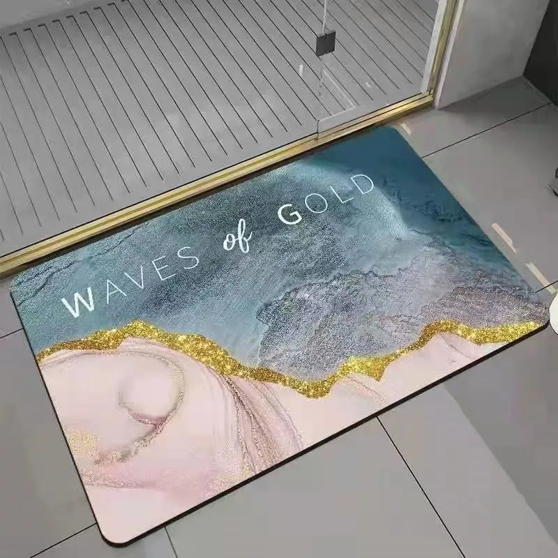 

High Quality Non Slip Fashion Super Water Absorbent Shower Mat Nordic Quick Drying Bathroom Mats