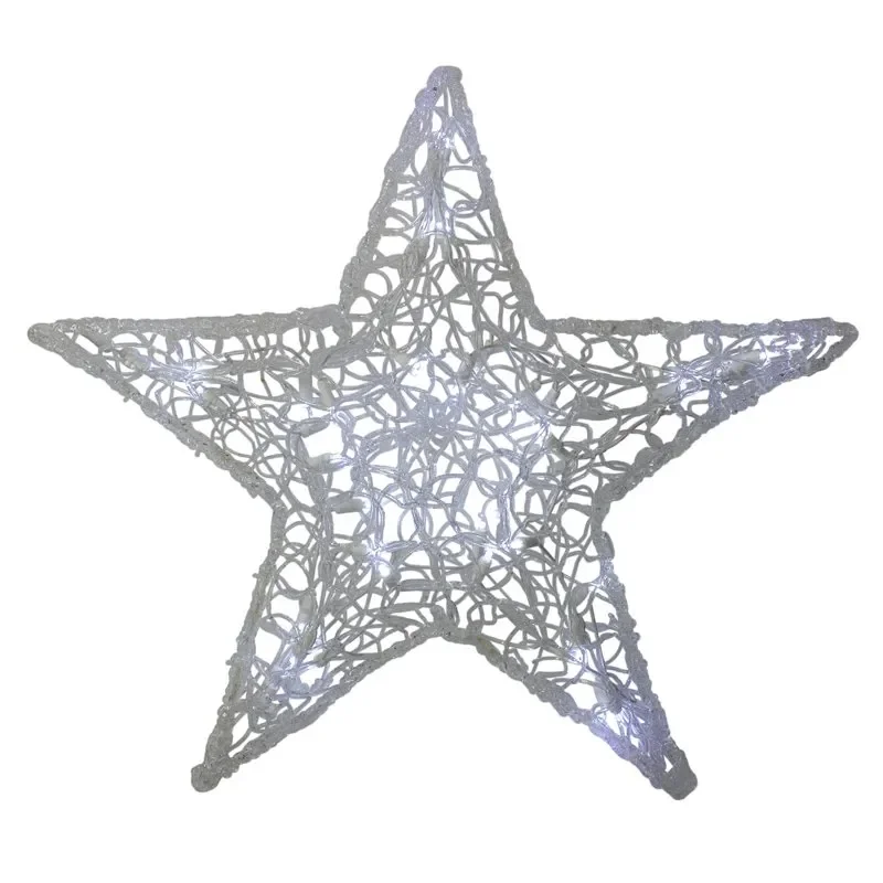 

Shimmering White LED Hanging Glass Star Decor for Home/Office/Christmas