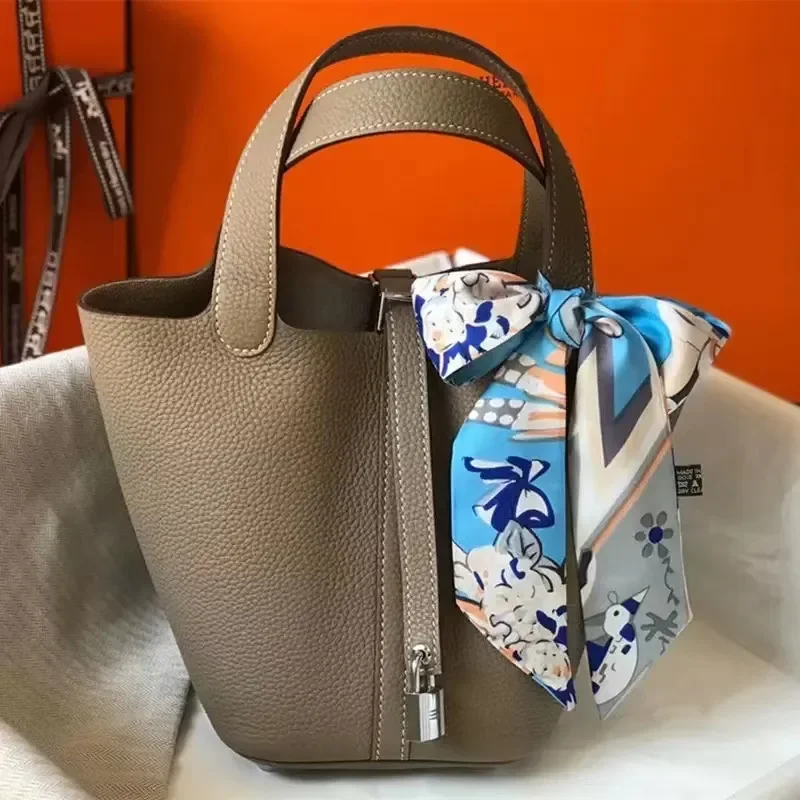 

Лучшая дизайнерская сумка AAAAA с замком пикотин, корзина для еды, сумка-ведро, модная классическая женская сумка ручной работы из натуральной кожи на заказ