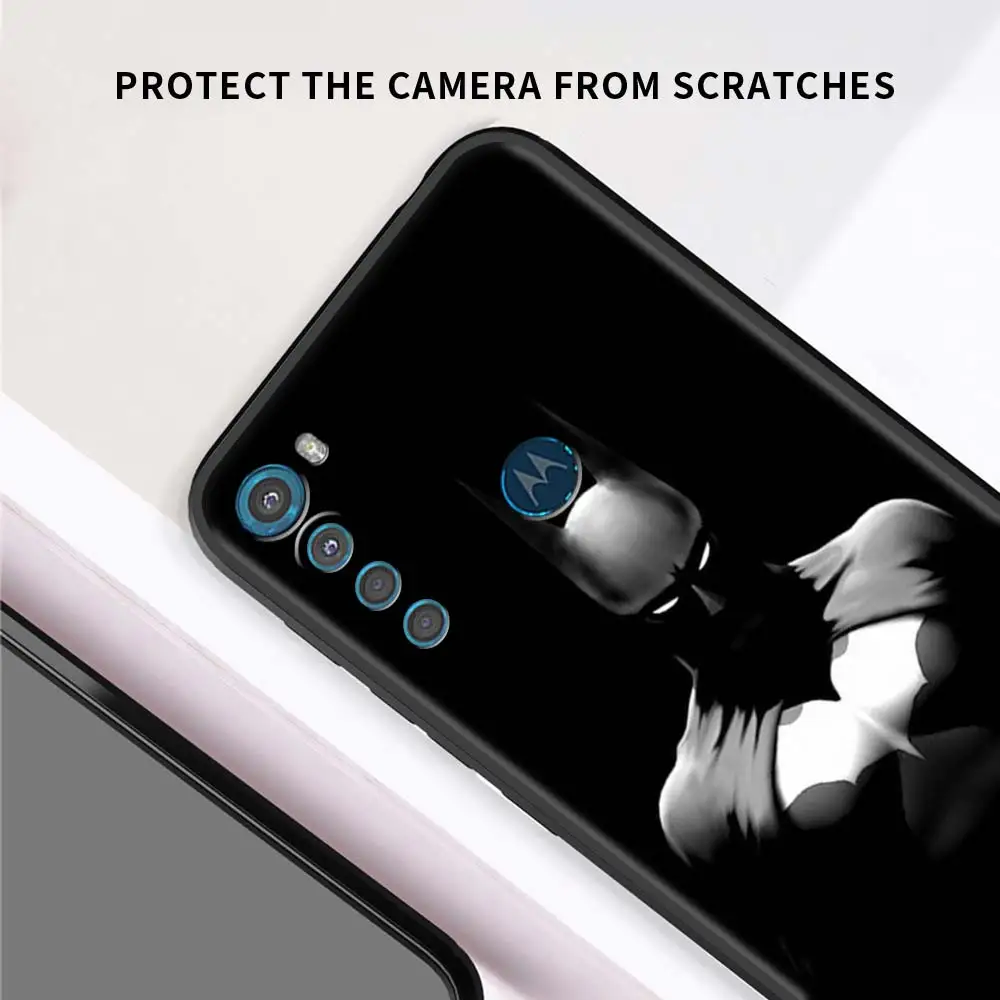 Черный чехол с логотипом Бэтмена для Motorola Moto G30 One Fusion G9 Plus G8 Power Lite смартфона G60 G50