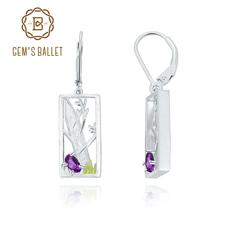 GEM'S BALLET стерлинговое серебро 925 пробы ручная работа трава карандаш дерево