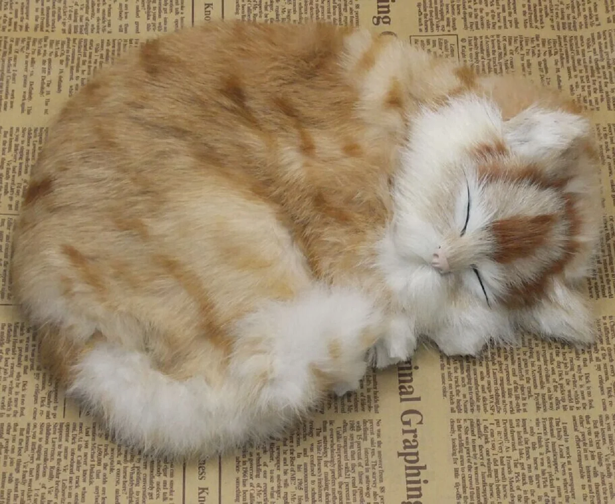 

new simulation sleeping cat lifelike handicraft cat doll gift about 25x21cm