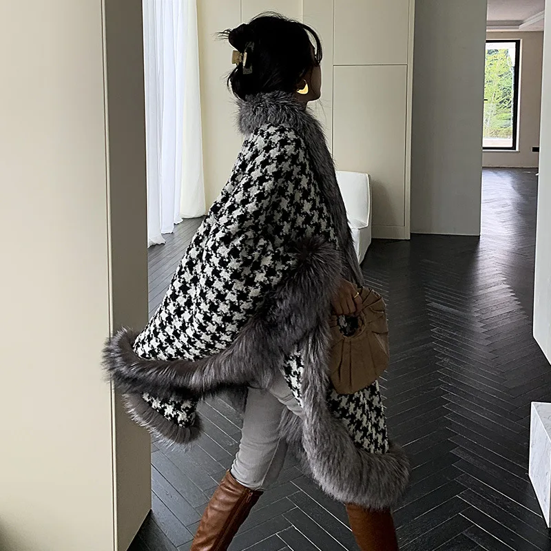 Women's Long Fox Fur Silver Coat New Winter 2022 Fur