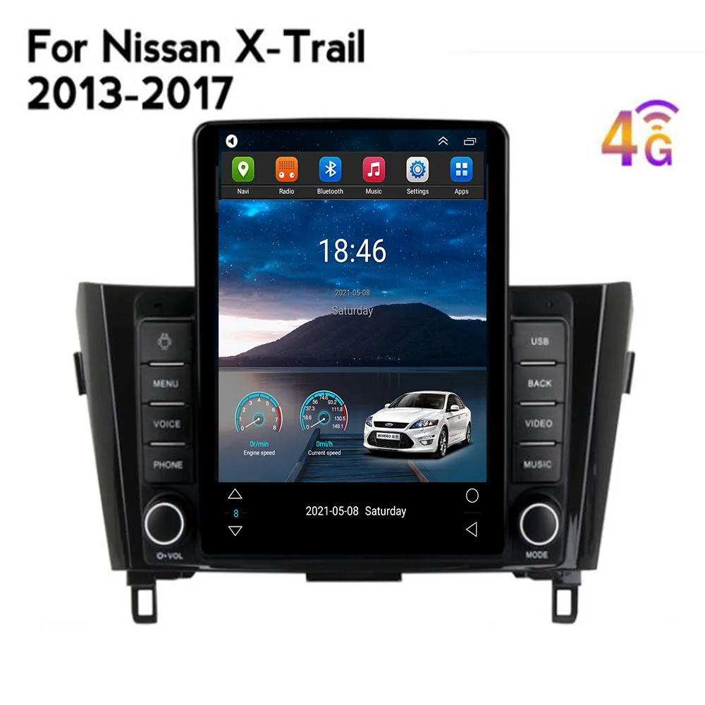 

For Tesla Style 2 Din Android 12 Car Radio For NISSAN X-Trail 3 T32 Qashqai 2013-2037 Multimedia Video Player GPS Stereo Carplay