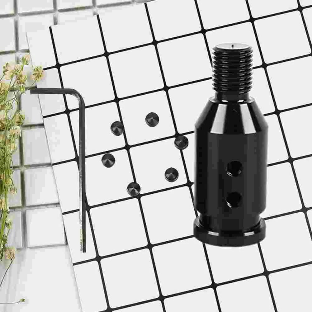 

Aluminum Alloy Gear Head Screw Converter Gear Lever Adapter Threaded Shifters Head Black