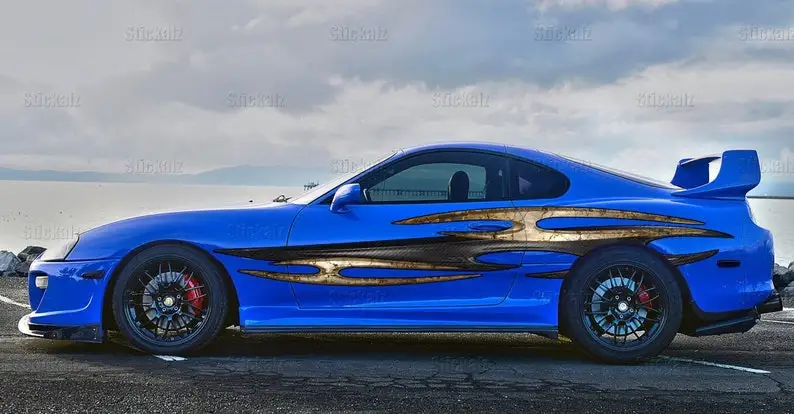 

Tribal car graphics, racing stripes vinyl decal, Car vinyl full color tribal, side sticker, Decal for any cars