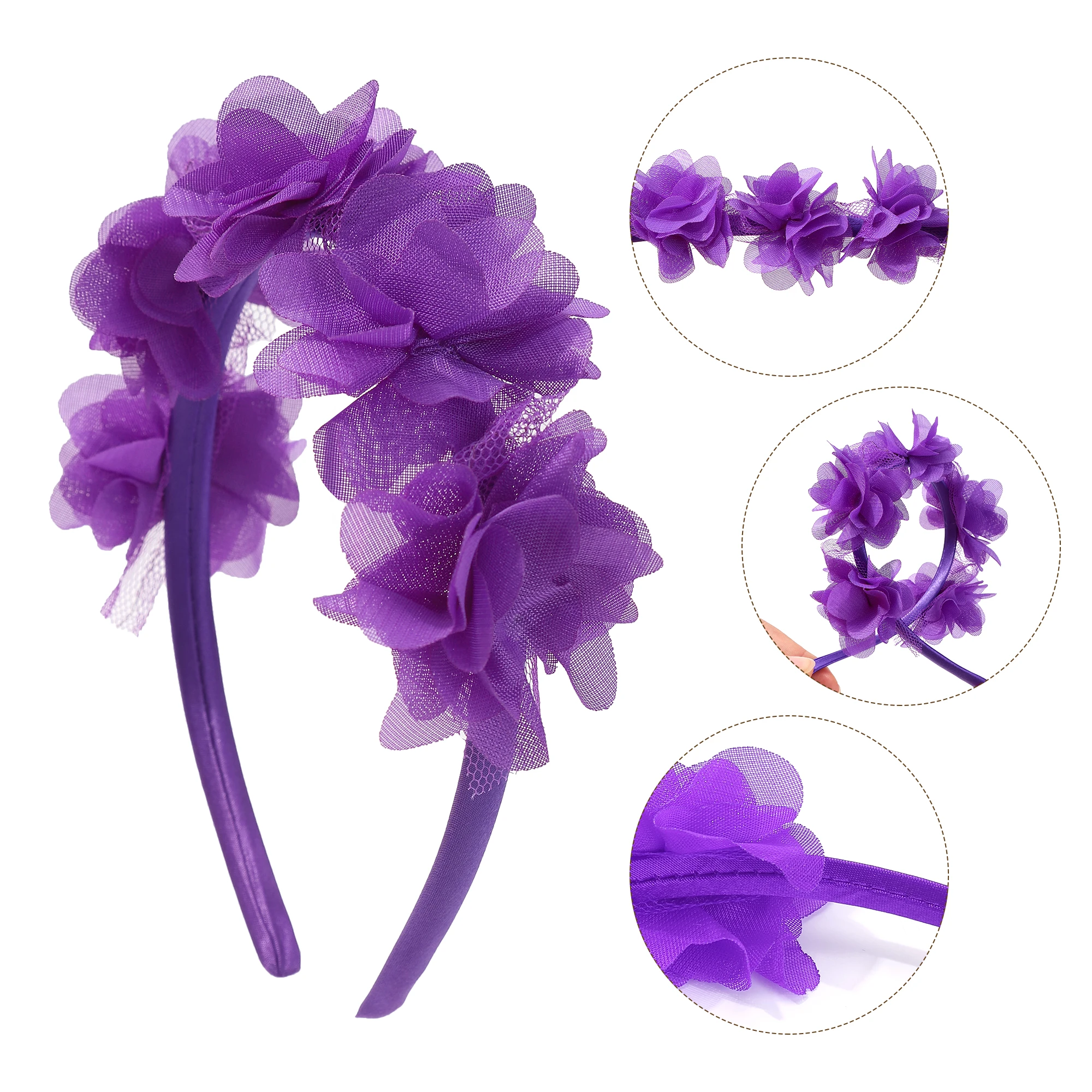 9 шт./компл. однотонная повязка на голову с цветком простая и подходит для девочек