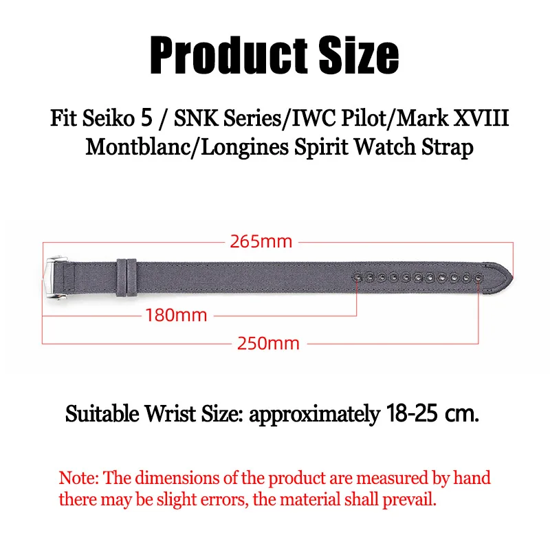Универсальный нейлоновый ремешок для часов 182022 мм для Seiko 5SNK Series Omega Rolex IWC Mark XVIII Montblanc Longines (art.: 3920da231b64e) - 3920da231b64e