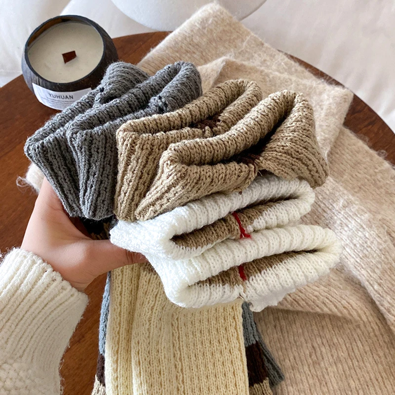 Вязаные длинные носки женские осенне-зимние вязаные крючком манжеты для ботинок