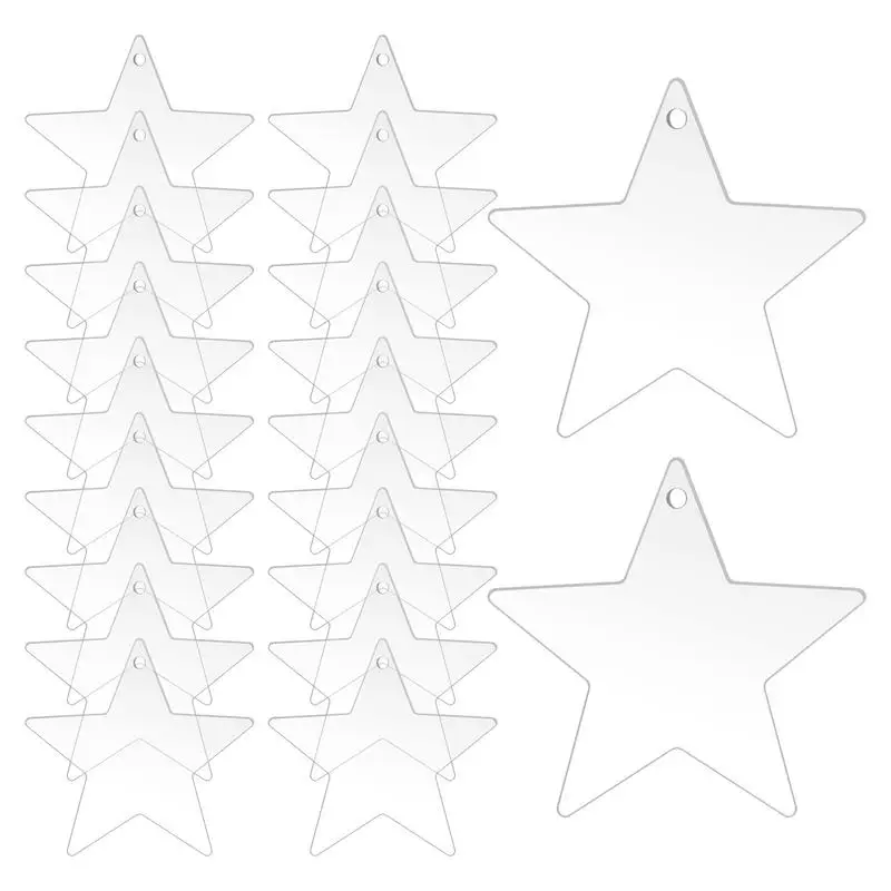 

Прозрачный чистый акрил рождественские украшения, украшения в виде звезд, снежинок, рождественские украшения в виде звезд, снежинок, поделк...