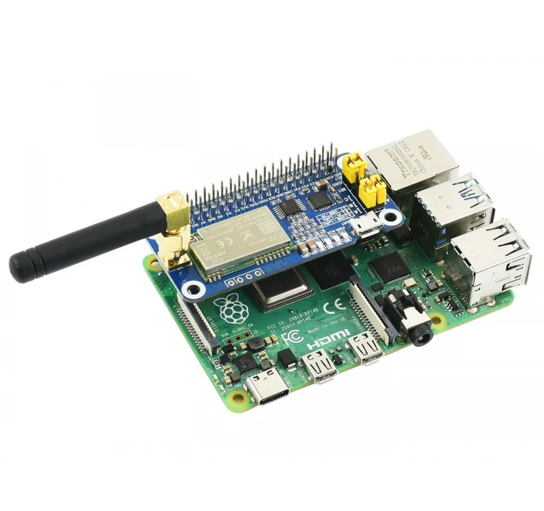 Фото Waveshare SX1262 915M LoRa HAT для Raspberry Pi, модуляция расширенного спектра, частотный диапазон 915 МГц №3