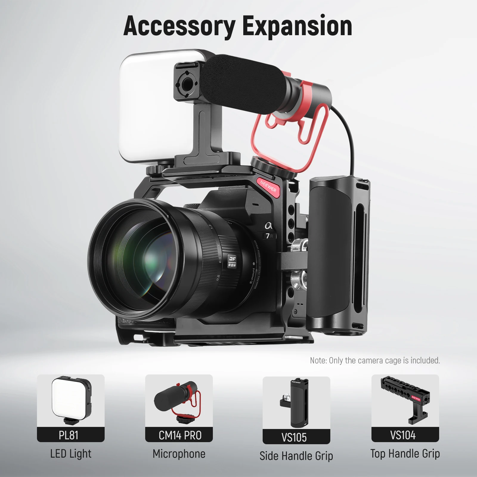 Полный корпус NEEWER CA004 для камеры Sony a7R V/a7R IV/a7 IV/a7S III/a1 алюминиевая видеокамера с