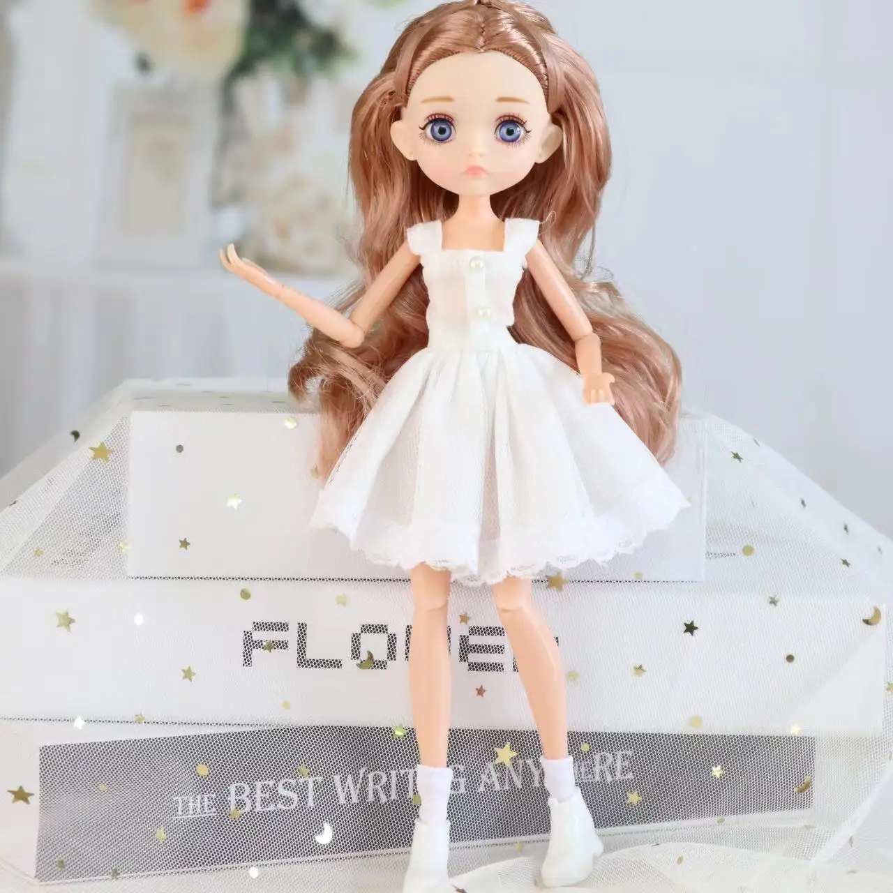 

BJD Doll, Original Design Girl Princess Doll Dress Up Doll,Bring Your Own Princess Skirt, High Temperature Chemical Fiber Hair,