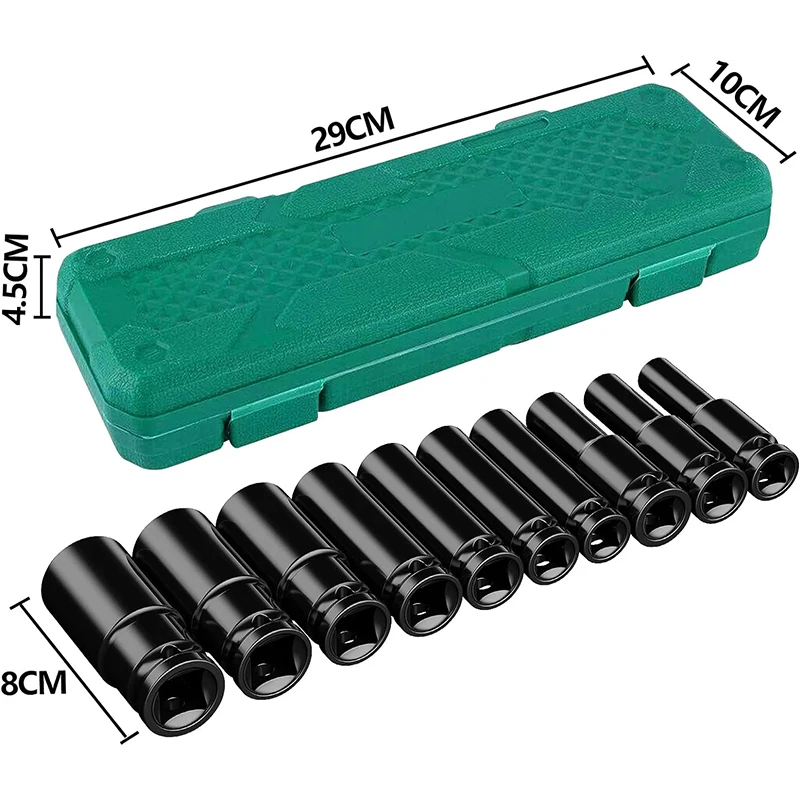 10 шт. ударный гайковерт 8-24 мм 1/2 дюйма