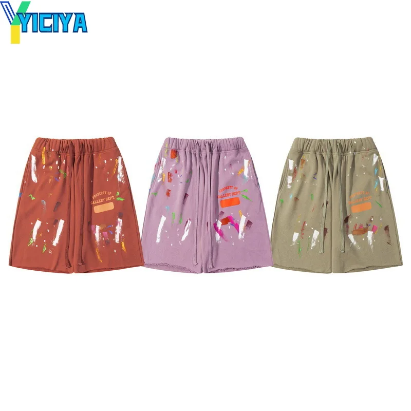 

YICIYA Summer Women and men's drawstring letters five-point pants short running jogging loose pants fitness training shorts Y2K
