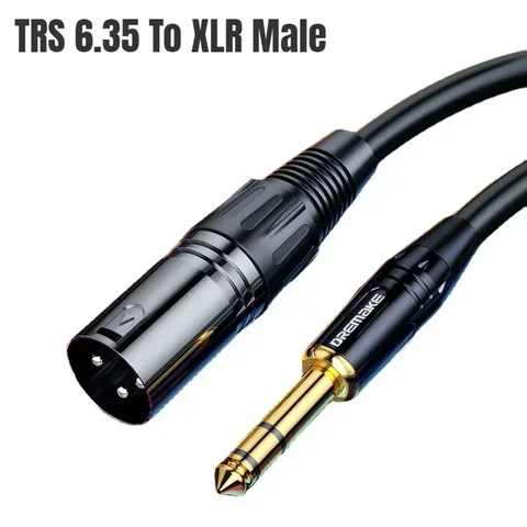6,35 мм 1/4 дюйма TRS штекер к XLR штекер аудио стерео микрофонный кабель 6,5 мм 1/4 дюйма к XLR сбалансированный микрофонный кабель для динамика