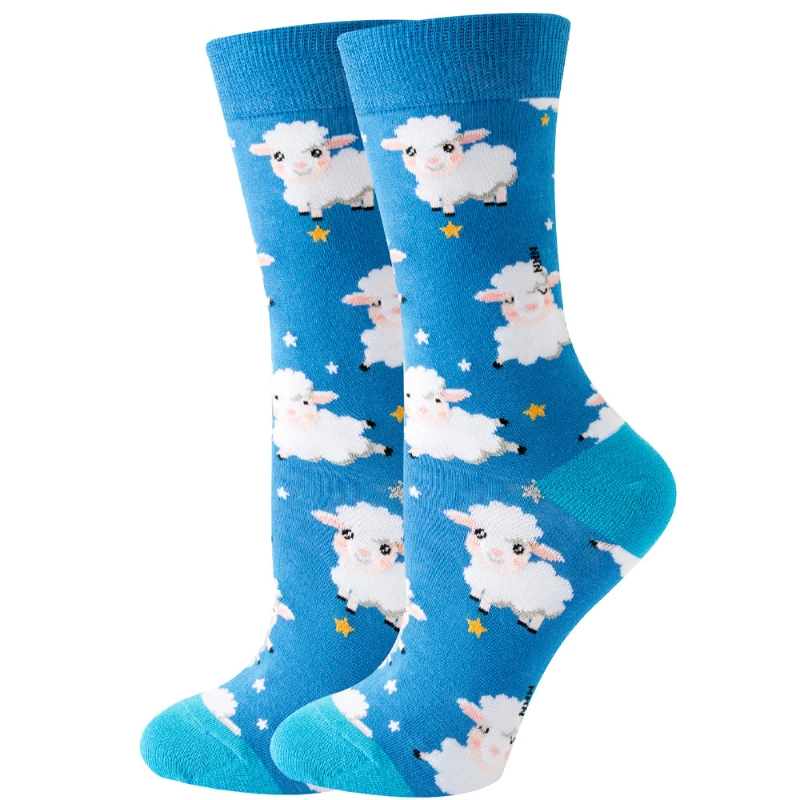 Autumn and Winter New Couple Cotton Socks, Animal Mid tube Socks, Food Personalized Trendy Socks