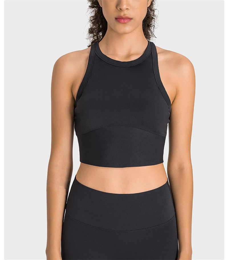 Sports Bra Women High Neck Yoga Crop Top Fitness Tank Top Plus Size Sexy Underwear With Chest Pad Gym Sportswear Free Shipping