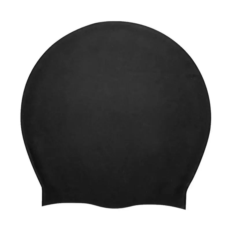 

New Swimming Cap Men Women Simple Solid Color Large Silicone Swimming Pool Cap Waterproof Ear Protection Adult Swimming Hat