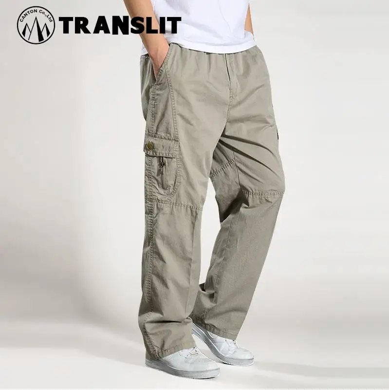 

Brand Casual Pants men cargo pants cotton loose trousers mens pants overalls Multi Pocket Straight Joggers Homme 6XL