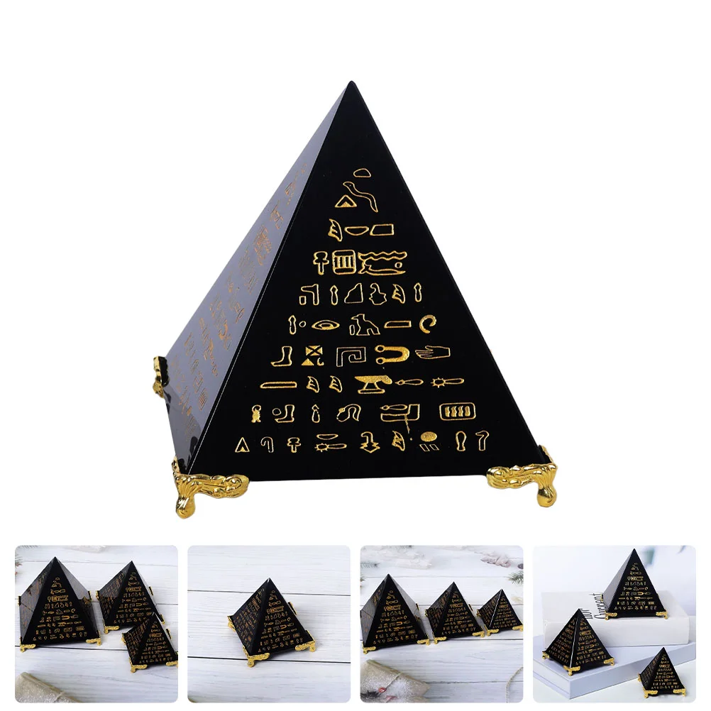 

Pyramid Egyptian Statue Figurine Ornament Crystal Feng Egypt Shui Chakra Sculpture Figure Orgone Modelmini Ancient