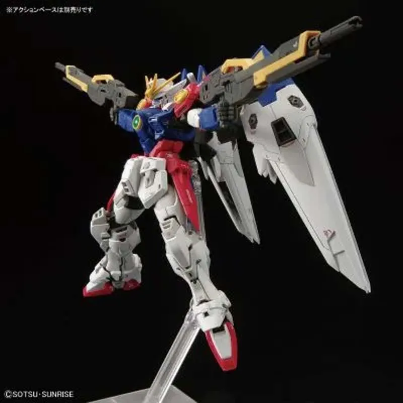 Фото Оригинальный сборный набор Bandai GUNDAM RG 1/144 XXXG-00W0 Wing Gundam Zero, коллекционная фигурка из аниме, модель для сборки, подарок на Рождество №4