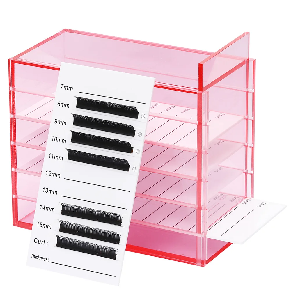 

2022 New 5-Layer Acrylic Eyelash Storage Box Camellia Storage Box Beauty Eyelash Display Stand Eyelash Dust Box